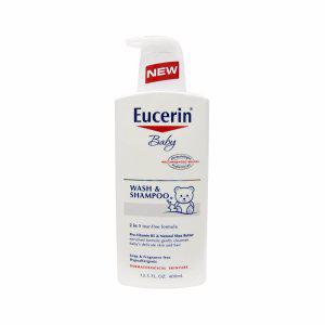 [아이허브] 유세린 베이비 워시 샴푸 무향 400ml, 올인원 바디워시 샤워젤 Eucerin