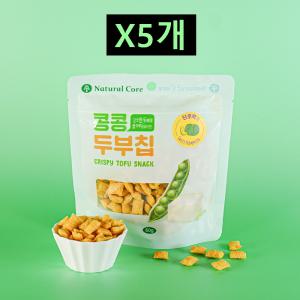 네츄럴코어 콩콩 두부칩 단호박 60g X5개 강아지간식