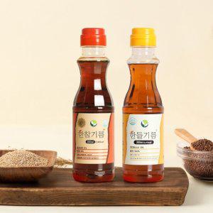 [김선교장인]통들참깨100%들기름300ml+참기름300ml(플라스틱용기