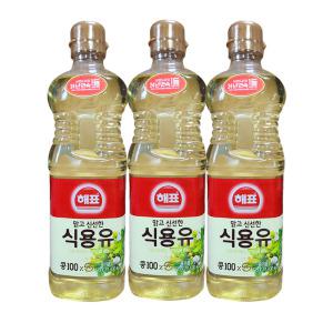 해표 식용유 900mL 3개 콩기름 튀김용 오일