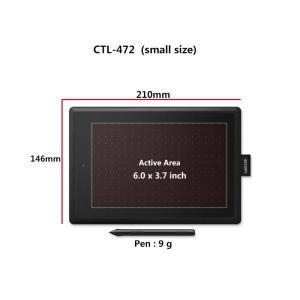 판타블렛 드로잉 그림 패드 Wacom CTL-472 디지털 그래픽 태블릿, 페인팅 및 게임 OSU, 2048 레벨 펜 안드