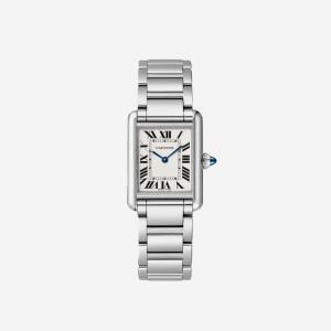 까르띠에 탱크 머스트 워치 라지 쿼츠 스틸 브레이슬릿 스틸 Cartier Tank Must Watch Large Quartz Steel