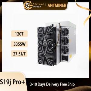 비트메인 앤트마이너 Asic 비트코인 채굴 SHA-256, BTC BCH s19j 프로 플러스, S19 T19 보다 122T, + 120TH/s, 3355W