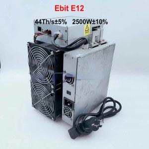 중고 비트코인 채굴기 Ebit E12 44T SHA256 Asic BTC 채굴기, Antminer S17 S9 Z15 T2T M20S M21S 보다 우수