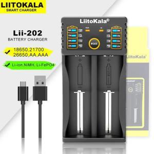 Liitokala NiMH 리튬 배터리 스마트 충전기 18650 1.2V AA/AAA 21700 Lii-202 개