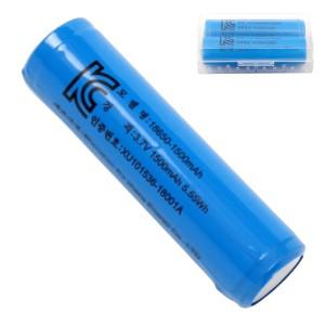 DN 18650 충전지 건전지 리튬이온 KC인증 긴수명 재사용 1500MAH 2개입