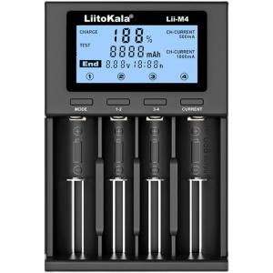 LiitoKala Lii-M4 18650 리튬 배터리 충전기 26650