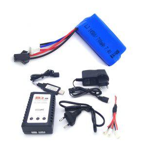 멀티 RC 배터리 충전기 WPL 자동차 7.4v 2S 700mah Lipo MN45 D12 보트 건 스피드보트 14500 2s 부품 장난