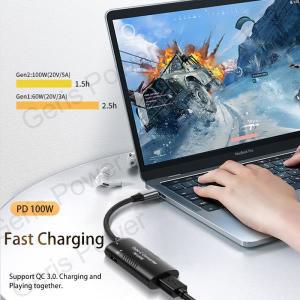 100W DC-USB C 전원 어댑터 컨버터 맥북 레노버 HP 아수스 화웨이  태블릿 휴대폰 C타입 QC3.0 고속 충전 케이블