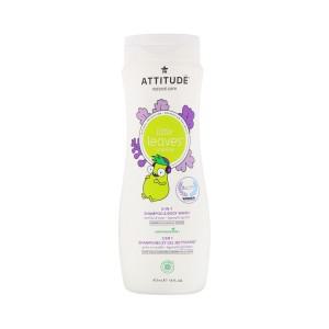 [iHerb 공식] ATTITUDE, Little Leaves Science, 2-In-1 샴푸 & 바디 워시, 바닐라 & 배, 16 fl oz(473 ml)