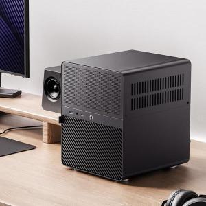 JONSBO NAS 미니 케이스, 알루미늄 ITX 섀시 8 하드 디스크 지지대, 130mm CPU 쿨러, 그래픽 카드, x 2 선