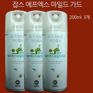 잡스 에프엑스 마일드가드 야생진드기 해충기피제 200ml 3개