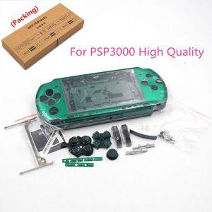 소니 PSP3000 PSP 3000 게임 콘솔 교체용 신상 5 색 전체 하우징 셸 커버 케이스 버튼 키트 포함