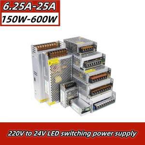 파워서플라이 LED 스트립 라이트 스위치 전원 공급 장치 드라이버 어댑터, AC 110V-220V-DC 24V, 6.25A, 8.