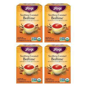 Yogi Tea 수딩 카라멜 베드타임 티 - 팩당 16 티백(4팩)