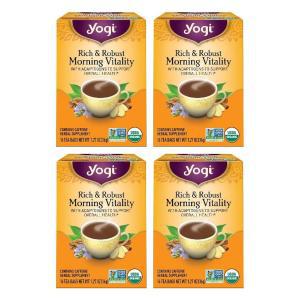 Yogi Tea Rich  Robust Morning Vitality - 팩당 16 티백(4팩)