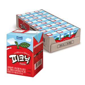 (박스)피크닉 사과 200ml 24입 대용량 과일 드링크