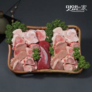 맛있는家 오늘자연 청정한우 1등급 보신 세트 사골3kg+사태500g