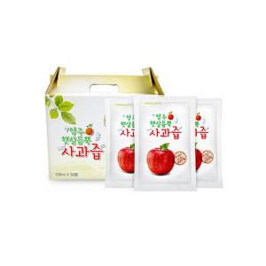 경북 영주 사과즙 SNS 인기 햇살듬뿍 밥대신 주스 친구선물 위생포장 100ml 50포