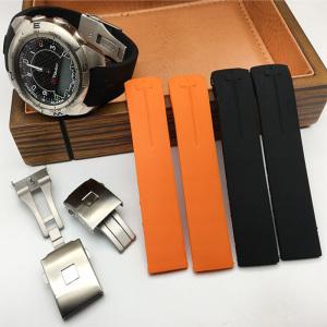 남성용 실리콘 고무 스트랩 Tissot 터치 컬렉션 EXPERT 솔라 시리즈 T091T013 T081 블랙 오렌지 발찌 20mm