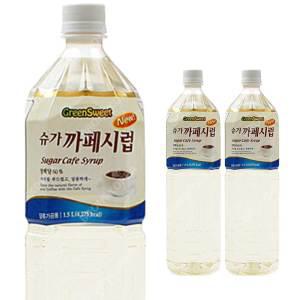 대상 슈가까페시럽 1.5L 3개+펌프 1개/ 카페 원두 커피 아메리카노