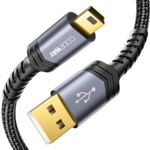 CODEWAY USB2.0 to 미니5핀 메탈 케이블 2M WU5155-2M 패브릭 Mini5P 금도금