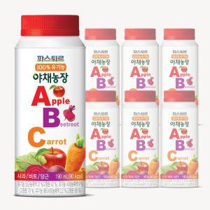 파스퇴르 100%유기농 야채농장 ABC주스190ml(6팩)