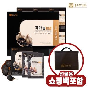 종근당건강 흑마늘 골드 80ml x 60포 1박스 + 쇼핑가방 건강즙 선물 부모님 V