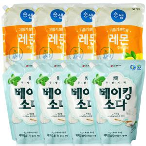 퐁퐁베이킹소다 1.2L x3개,순샘 1.2L x4개,주방세제