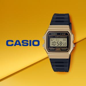 casio 손목 전자시계 모던 심플 베이직 시계 골드베젤