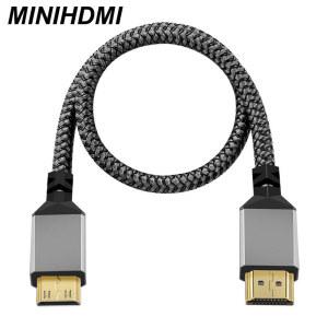 미니 HDMI 호환 V2.0 케이블 태블릿 캠코더 카메라 디스플레이 어댑터용 4K 60HZ 1080P 3D 1 M 2 3 5 10M