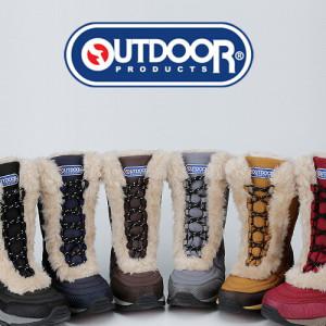 [아웃도어 프로덕트] OUTDOOR PRODUCTS 유콘 퍼트리밍 패딩부츠/블랙/그레이/브