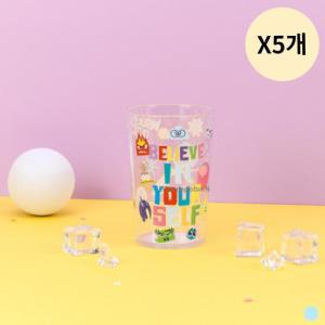 릴팡 키즈 인사이드아웃2 투명 점보컵 500ml X5개