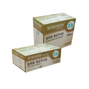 성심 일회용 주사침 23g x 90mm 200개입 롱니들