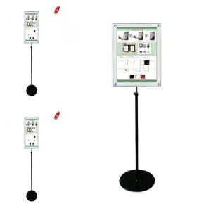 자석 포스터스탠드 ZP-2914K A4 검정분체도장 세우는간판 광고판 베너거치대