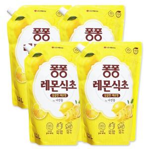 엘지 퐁퐁 주방세제 리필 레몬식초 1200mL X 4개