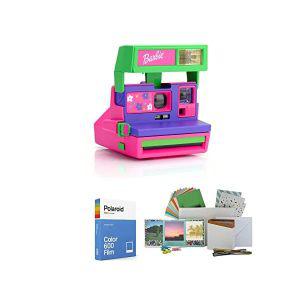 폴라로이드 600 Barbie Throwback Instant Camera Bundle with Polaroid Originals Color Instant Film for