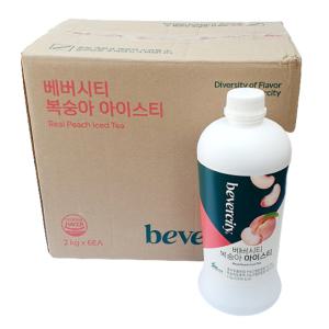 세미 베버시티 복숭아 아이스티 시럽 2kg-6개