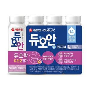 서울우유 듀오안 오리지널 신바이오틱스 듀오락 유산균 150ml 24개