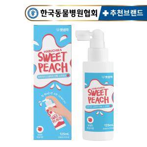 펫생각 강아지 뿌리는 치약 구강 청결제 덴탈 스프레이 125ml 복숭아향 구취 치석 입냄새 제거