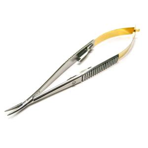 [KASCO] 골드카스트로비조 니들홀더(곡,TC) 50-3712G (13.5cm) - Castroviejo Needle Holder