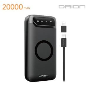 드리온 5W무선충전 보조배터리20000mAh(C-TYPE CABLE+8PIN GEN)