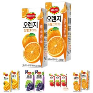 델몬트오렌지 190ml 32팩/빨대쥬스/빨대음료수/사각팩음료/쥬스/곽수/곽/휴대