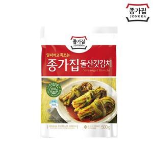 [보리보리/베스트식품]종가집 돌산갓김치 400g 파우치 x10개