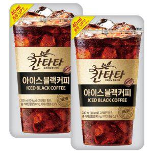 롯데 칸타타 아이스 블랙커피 230ml 10팩