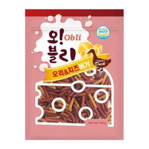 D18 애견간식 오리 치즈버거 100g x80개