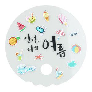 투명 부채 꾸미기 10개 세트 1P 여름 손부채 만들기