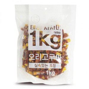 강아지 간식 오리 고구마 사사미 1kg 반려견 스낵