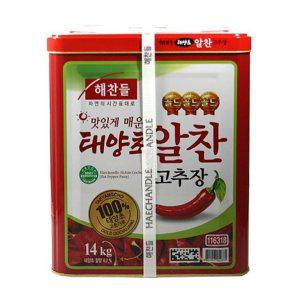 해찬들 맛있게매운 태양초알찬고추장 14kg