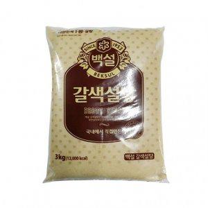 푸드) CJ백설 갈색설탕(중백) 3kg(6ea)(1box)